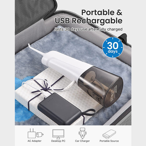 RENPHO 300ml Waterproof Dental flosser, Oral Irrigator Cordless Water Flosser Rechargeable