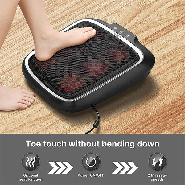 RENPHO Foot Massager with Heat, Shiatsu Heated Electric Foot Massager