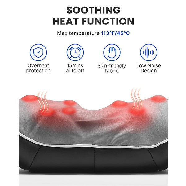 RENPHO Shiatsu Neck and Shoulder Back Massager with Heat for Waist, Leg, Calf, Foot, Arm, Belly, Full Body