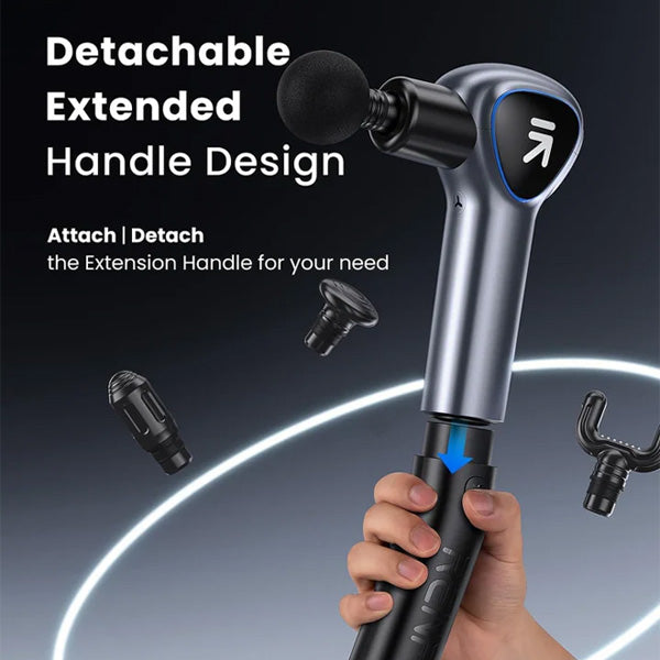 RENPHO Massage Gun with Upgrade Extension Handle Percussion Portable Mini Handheld Deep Tissue Muscle Massager