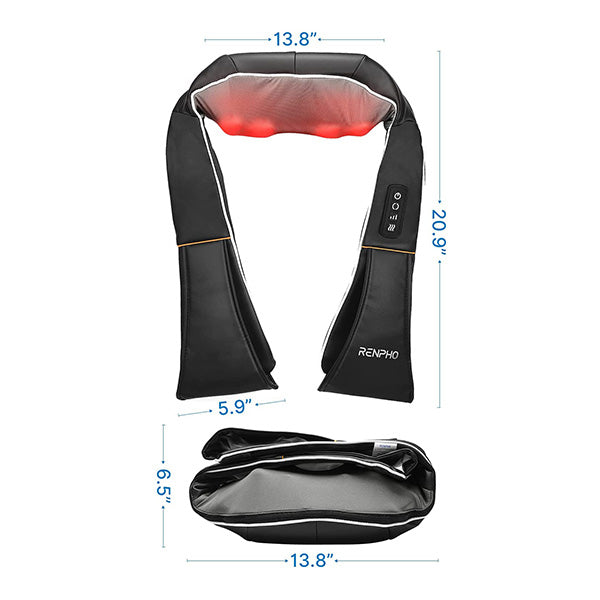 RENPHO Shiatsu Neck and Shoulder Back Massager with Heat for Waist, Leg, Calf, Foot, Arm, Belly, Full Body