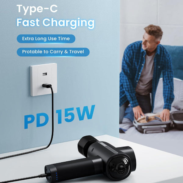 RENPHO Massage Gun with Heat and Cold Head, Muscle Massage Gun Deep Tissue for Athletes Handheld Deep Tissue Massager Gun with Carry Case