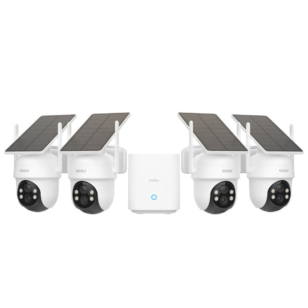 AOSU C9C4H SolarCam D1 Classic 3MP Smart Camera Kit (4 Cameras)